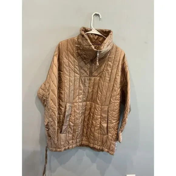 Second Female Quilly Anorak Quilted Jacket Silver Mink Funnel Neck S Minimalist - Picture 13 of 13